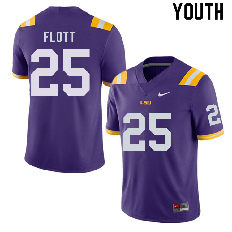 Youth #25 Cordale Flott LSU Tigers College Football Jerseys Sale-Purple